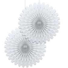 Beyaz Yelpaze Süs 2'li - Partici