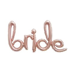 Bride Rose Gold El Yazısı Folyo Balon - Partici