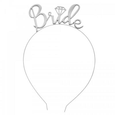 Bride Metal Gümüş Taç - 1