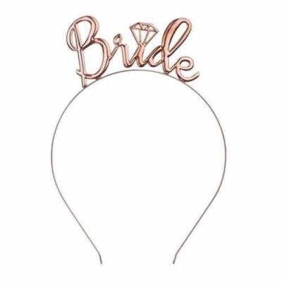 Bride Metal Rose Gold Taç - 1