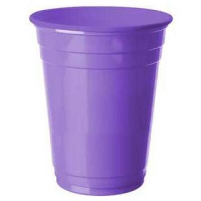 Büyük Boy Plastik Lila Bardak - 1