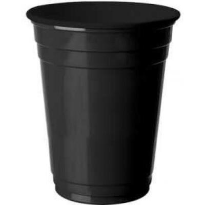 Büyük Boy Plastik Siyah Bardak - 1