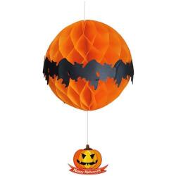 Cadılar Bayramı (Halloween) Bal Kabağı Figürlü Petek Süs - Partici