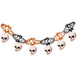 Cadılar Bayramı (Halloween) Kuru Kafa Figürlü Sıralı Zincir Süs - Partici