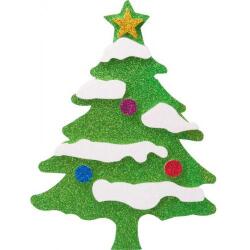 Çam Ağacı Strafor Dekor Süs 45x35cm - Partici