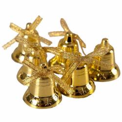 Çam Ağacı Süsleme Çanları Gold 12'li - Partici