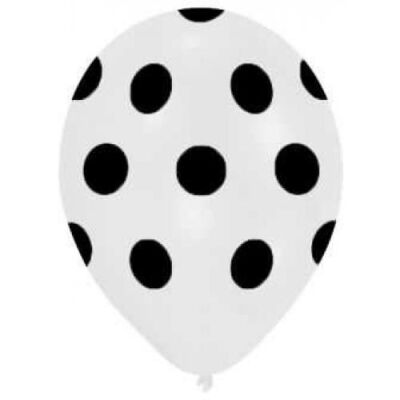 Çepeçevre Siyah Puantiyeli Beyaz Balon 5'li Paket - 1