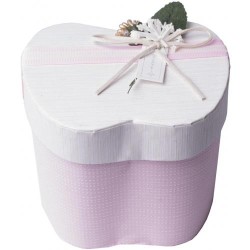 Çiçekli Pembe Elma Hediye Kutusu 9x13x11cm - 