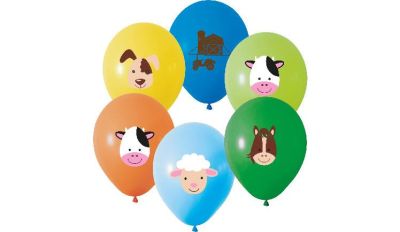 Çiftlik Hayvanları Pastel Balon 5'li - 1