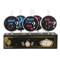 Cinsiyet Belirleme Partisi Mum Seti 5'li - Partici