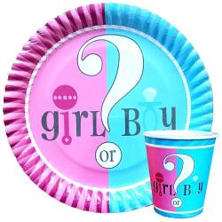 Cinsiyet Partisi Tabak Bardak Set 8'li - Partici