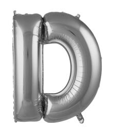 D Harf Folyo Balon Gümüş 75cm - Partici