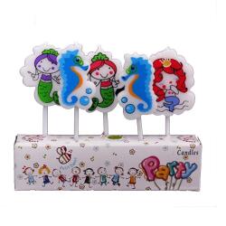 Deniz Hayvanları Temalı Mum Seti 5'li - Partici