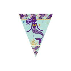 Deniz Kızı Pırıltılı Üçgen Flama - Partici