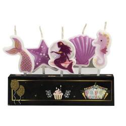 Deniz Kızı Temalı Mum Seti 5'li - Partici