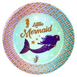 Deniz Kızı Temalı Karton Tabak 8'li - Partici