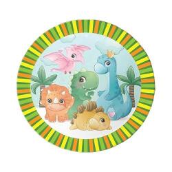 Dinazorlar Temalı Karton Tabak 8'li - Partici