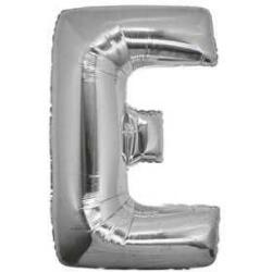 E Harf Folyo Balon Gümüş 100cm - Partici