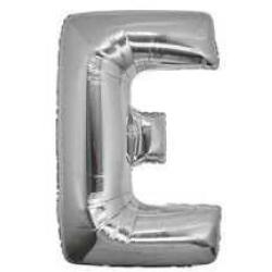 E Harf Folyo Balon Gümüş 40cm - Partici