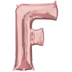 F Harf Folyo Balon Rose Gold 100cm - Partici