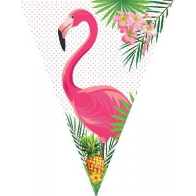 Flamingo Ananas Üçgen Flama - 1