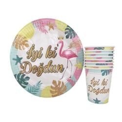 Flamingo Tabak Bardak Set 8'li - Partici