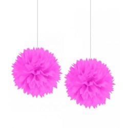 Fuşya Ponpon Süs - 