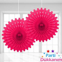 Fuşya Yelpaze Süs 2'li - Partici