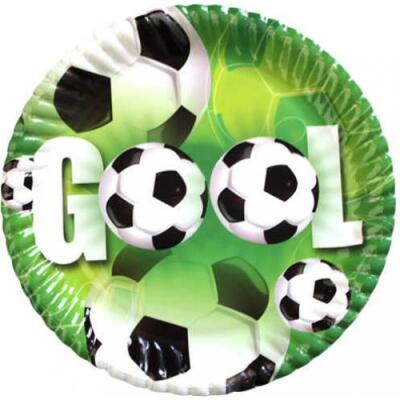 Futbol Partisi Yeşil Karton Tabak 8'li - 1