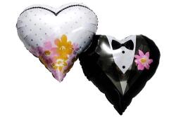 Gelin Damat Kalp Folyo Balon 40cm - Partici