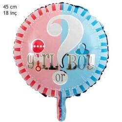 Girl or Boy Cinsiyet Belirleme Folyo Balon 45cm - Partici