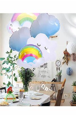 Gökkuşağı Bulut Folyo Balon 60cm - 2