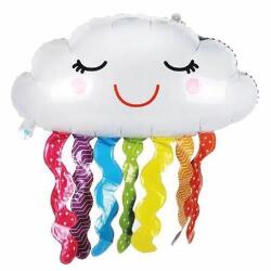 Gökkuşağı Püsküllü Folyo Balon 78cm - 1