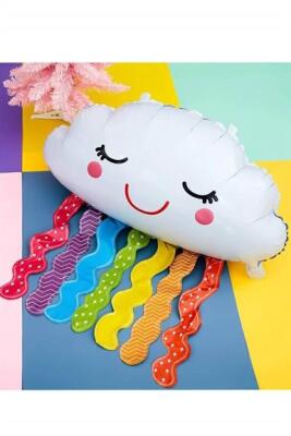 Gökkuşağı Püsküllü Folyo Balon 78cm - 2