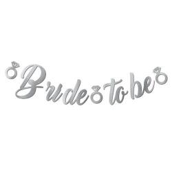 Gümüş Bride To Be Harf Banner - Partici