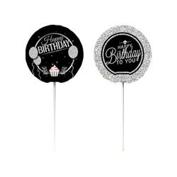 Gümüş Happy Birthday Kürdan 20'li - Partici