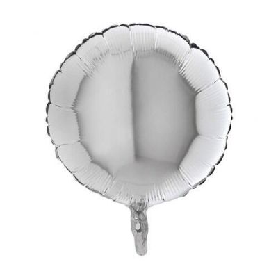 Gümüş Yuvarlak Folyo Balon 45cm - 1