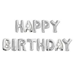 Happy Birthday Gümüş Folyo Balon Seti - Partici