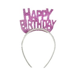 Happy Birthday Fuşya Taç - Partici