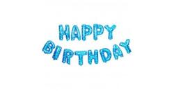 Happy Birthday Mavi Folyo Balon Seti - Partici