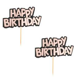 Happy Birthday Rose Gold Kürdan 2'li - Partici