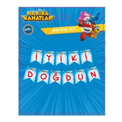 Harika Kanatlar Temalı İyi ki Doğdun Harf Banner - 