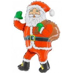 Hediye Çantalı Noel Baba Folyo Balon 71cm - 