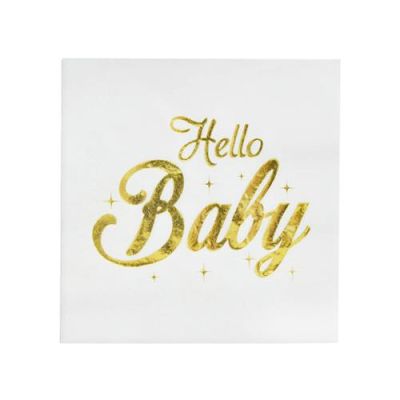 Hello Baby Altın Kağıt Peçete 16'lı - 1