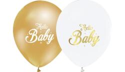 Hello Baby Baskılı Altın Balon 5'li Paket - Partici
