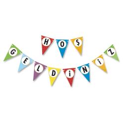 Hoş Geldiniz Üçgen Flama - Partici