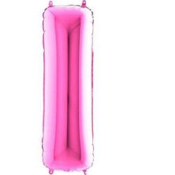 I Harf Folyo Balon Fuşya 100cm - Partici