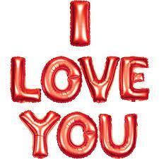 I Love You Folyo Balon Seti Kırmızı 40cm - Partici