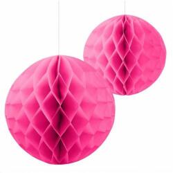 İkili Fuşya Petek Top Süs - 