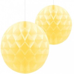 İkili Sarı Petek Top Süs - 